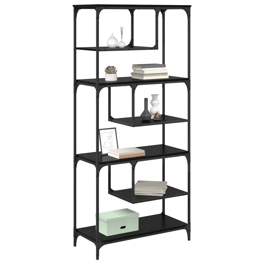 Bibliothèque Chêne noir 81 x 36 x 176 cm Bois d'ingénierie - 3