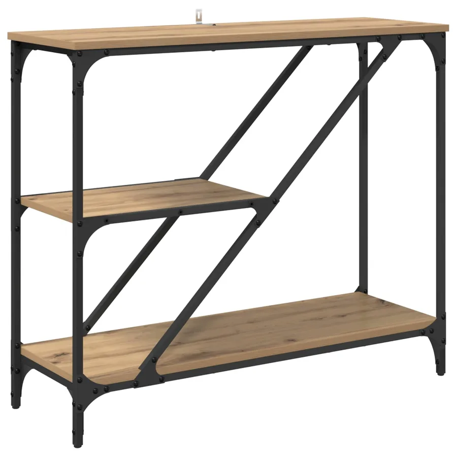Table console Chêne artisanal 88,5 x 30 x 75 cm - 2