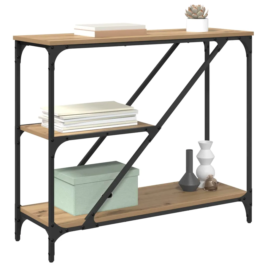 Table console Chêne artisanal 88,5 x 30 x 75 cm - 3