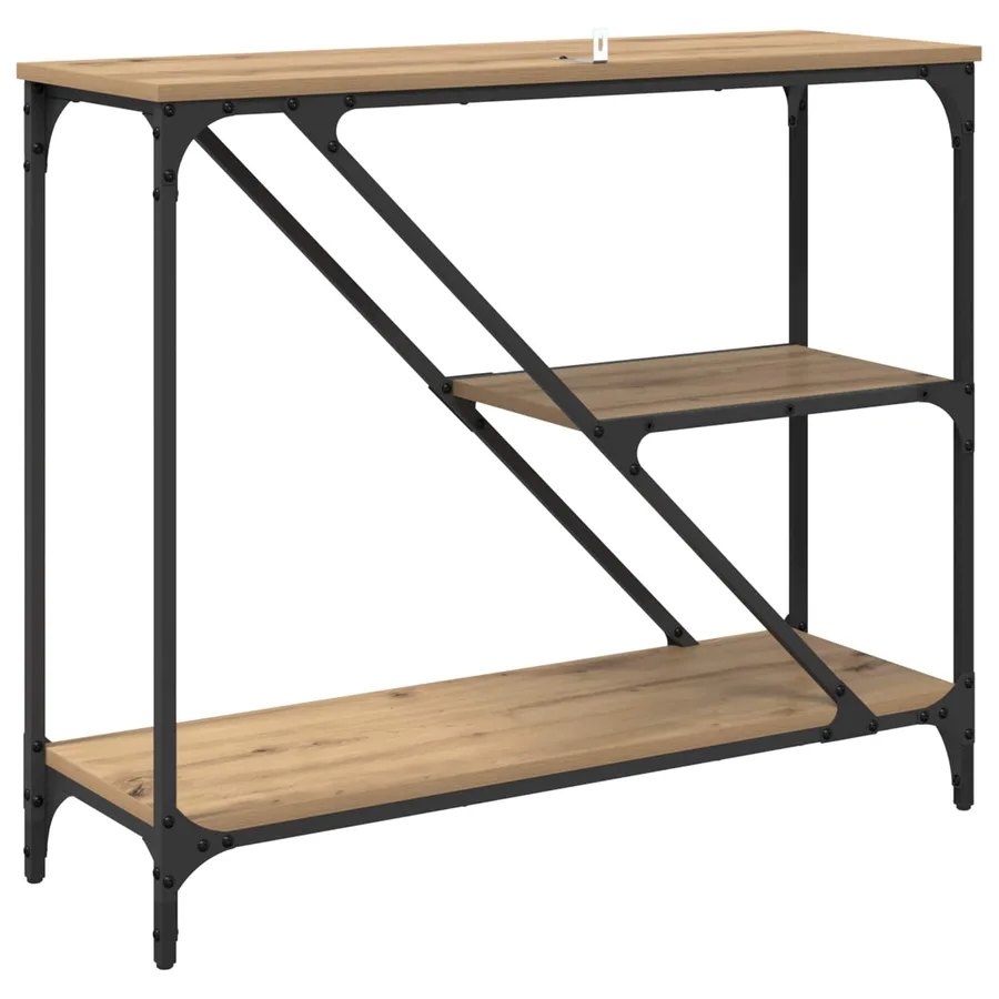 Table console Chêne artisanal 88,5 x 30 x 75 cm - 7
