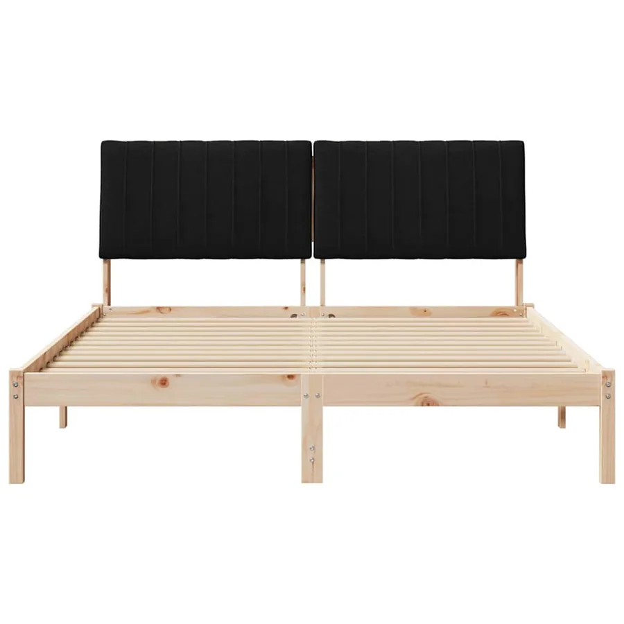 Cadre de lit avec tête de lit Marron 160 x 200 cm Pin massif - 5