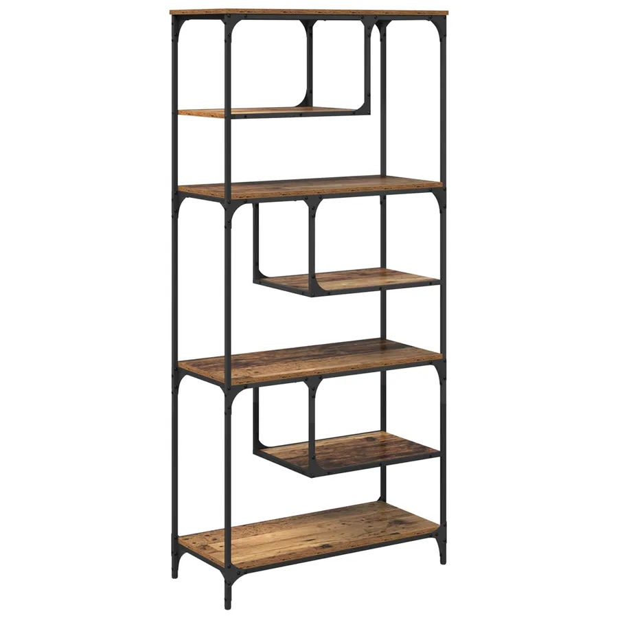 Bibliothèque Bois ancien 81 x 36 x 176 cm Bois d'ingénierie - 2
