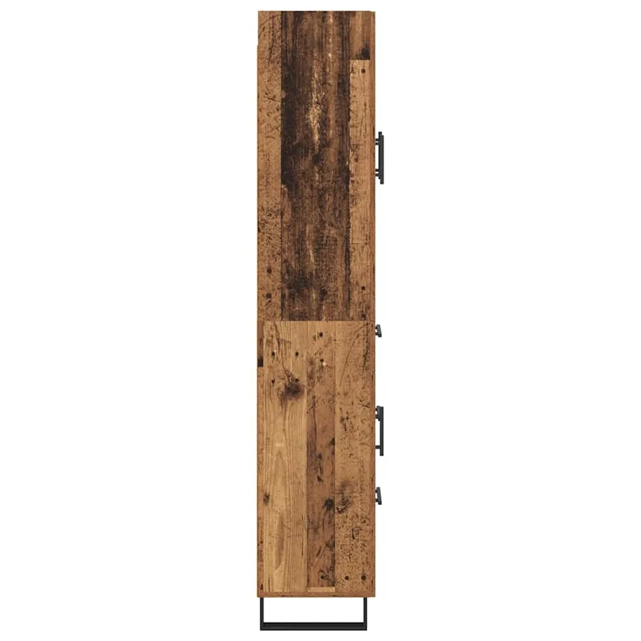 Haut Armoire avec tiroir 2 pcs Bois Ancien 69,5 x 34 x 180 cm - 9