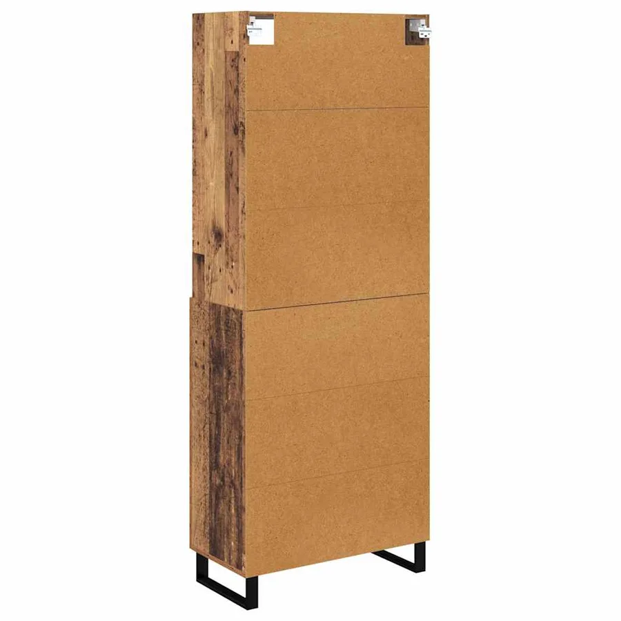 Haut Armoire avec tiroir 2 pcs Bois ancien Bois d'ingénierie - 10