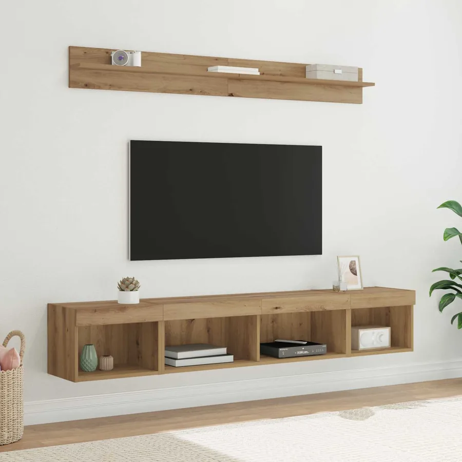 Ensemble de meuble TV mural 5 pcs Chêne artisanal