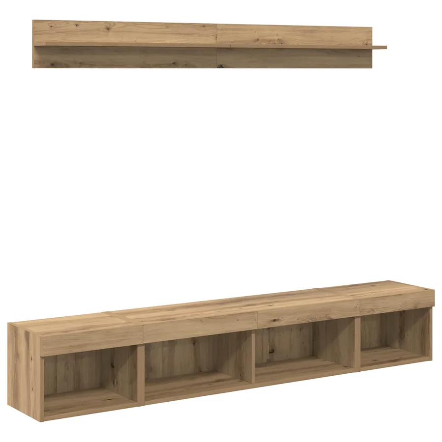 Ensemble de meuble TV mural 5 pcs Chêne artisanal - 2