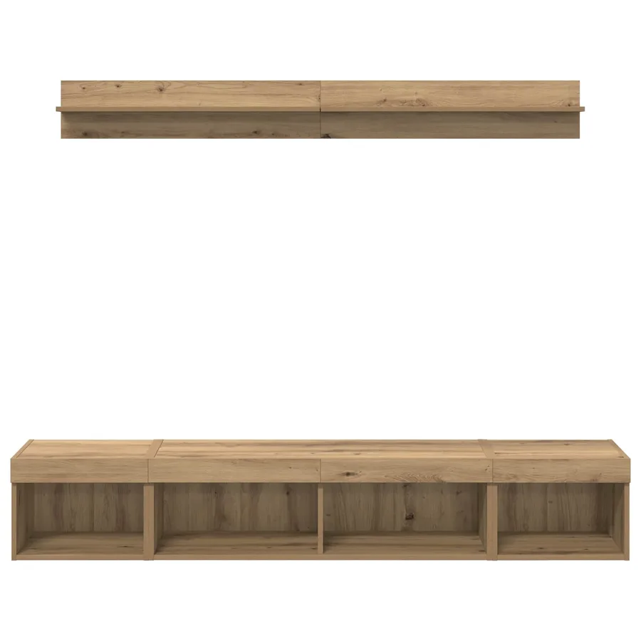 Ensemble de meuble TV mural 5 pcs Chêne artisanal - 9