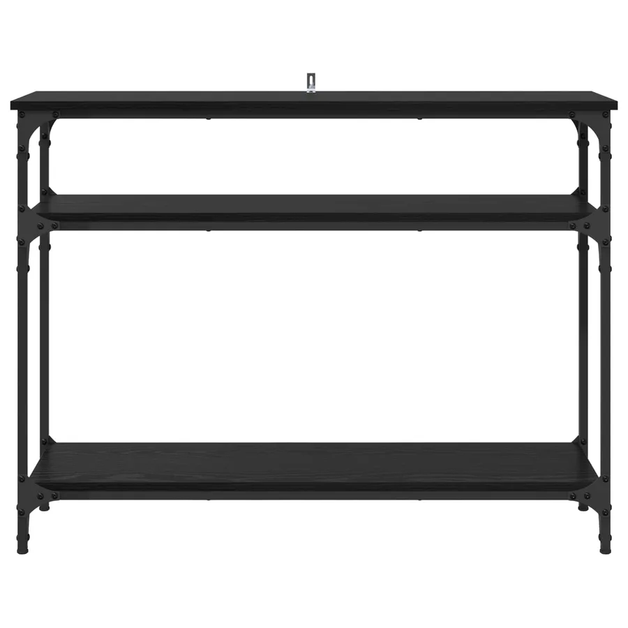 Table console Chêne noir 100 x 29 x 75 cm Bois d'ingénierie - 5
