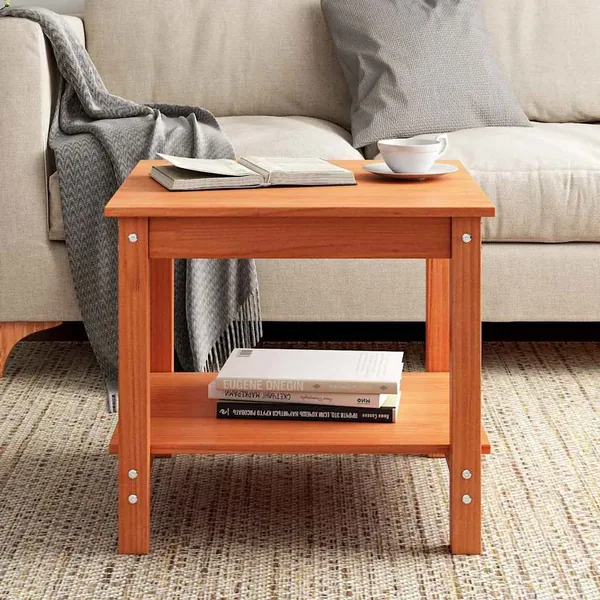 Table basse Marron cire 50 x 50 x 45 cm Bois massif en pin