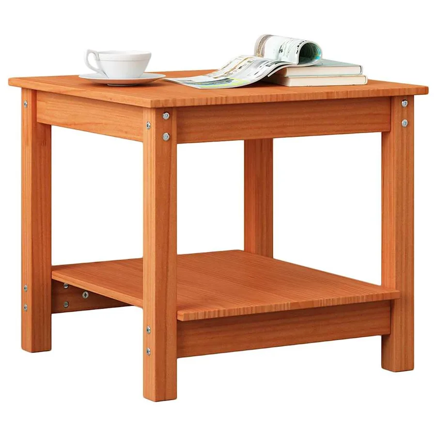 Table basse Marron cire 50 x 50 x 45 cm Bois massif en pin - 3
