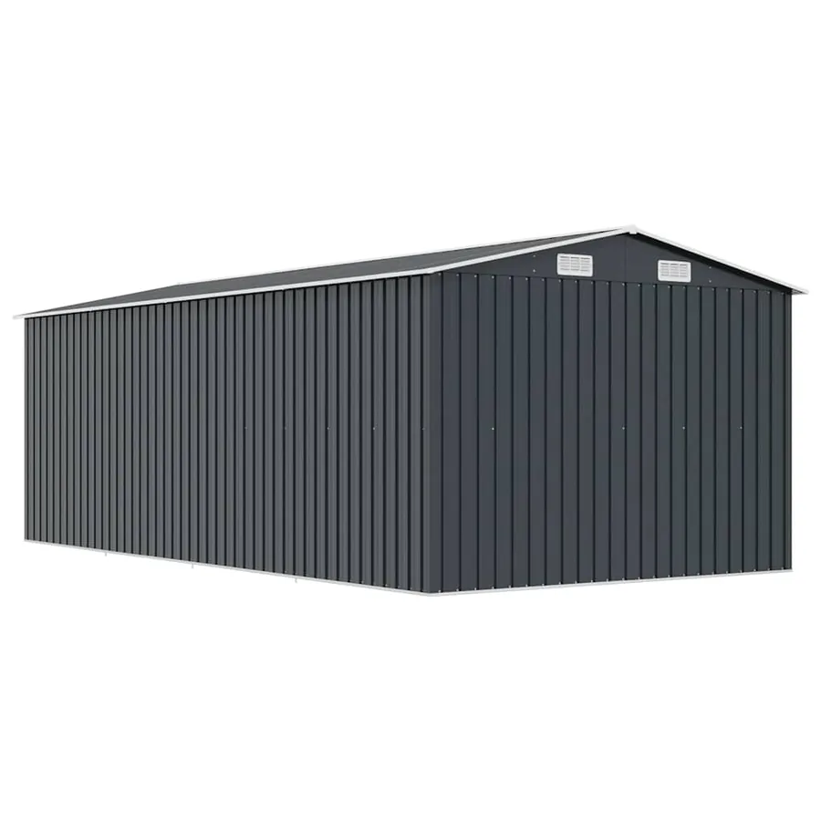 Abri de jardin 257x489x181 cm Métal Anthracite - 7