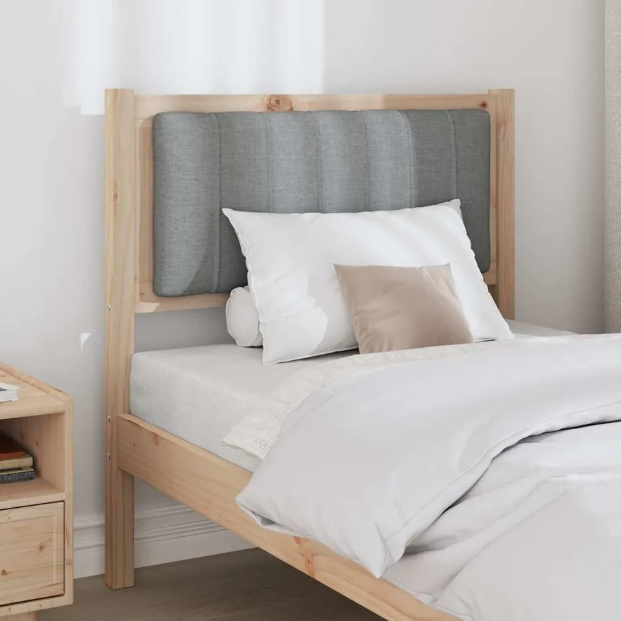 Tête de lit capitonnée avec tête de lit Marron 75 cm Pin massif - 3