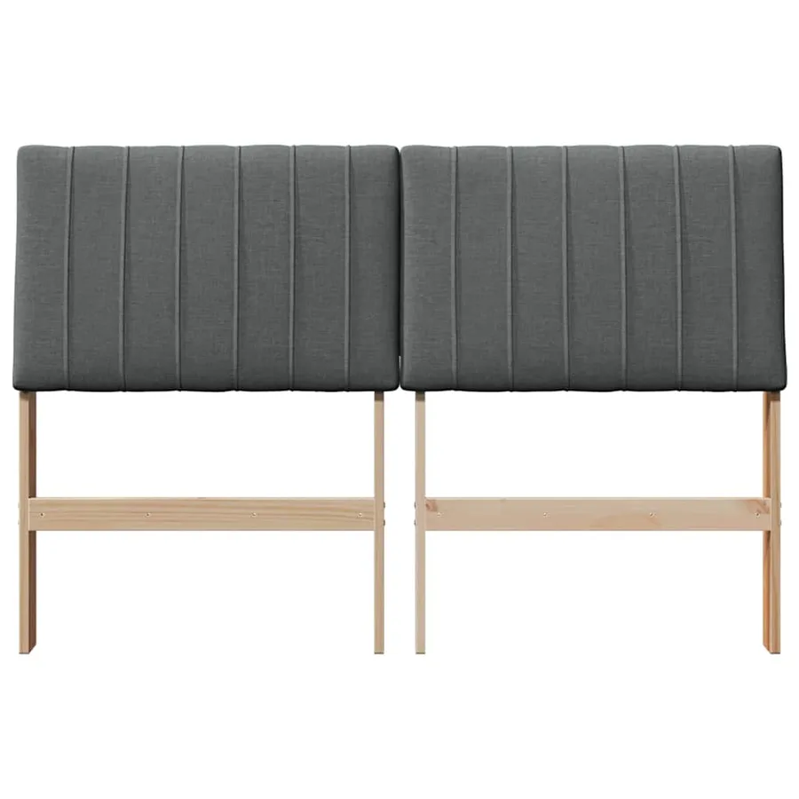 Tête de lit capitonnée Gris foncé 135 cm Pin massif - 4