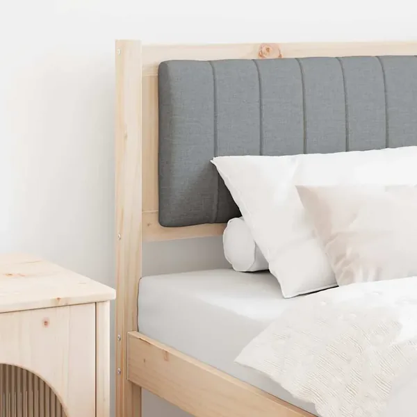 Tête de lit capitonnée avec tête de lit Marron 80 cm Pin massif