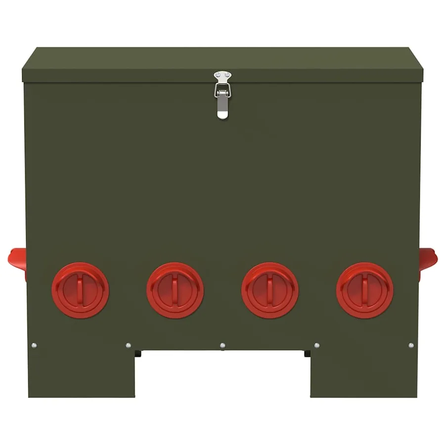 Mangeoire pour poules 2 pcs Vert olive 60,5 x 29 x 51 cm - 5