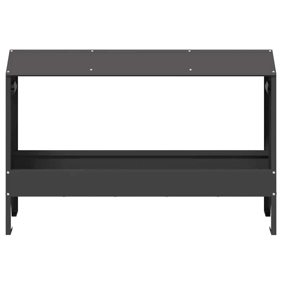 Bac de nourrissage pour poules Noir 81 x 32 x 53,5 cm - 5