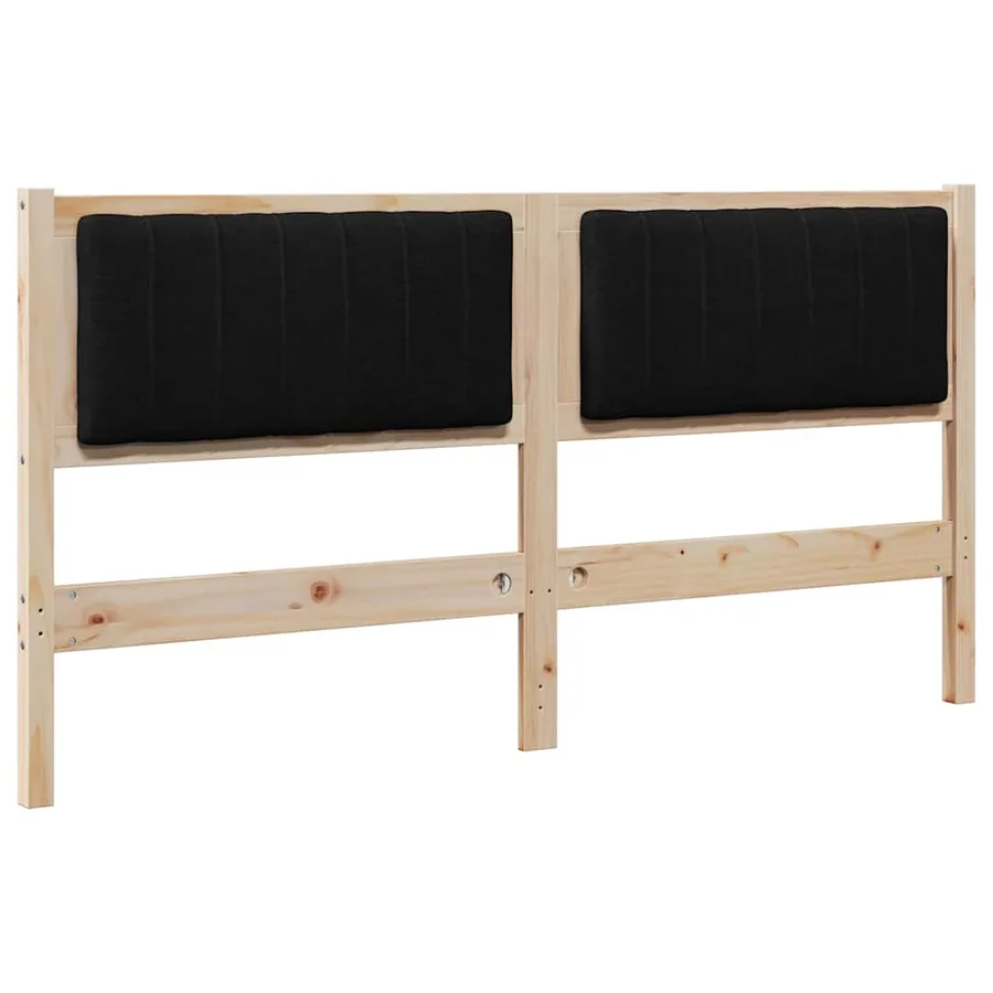 Tête de lit capitonnée Marron 150 cm Pin massif - 2