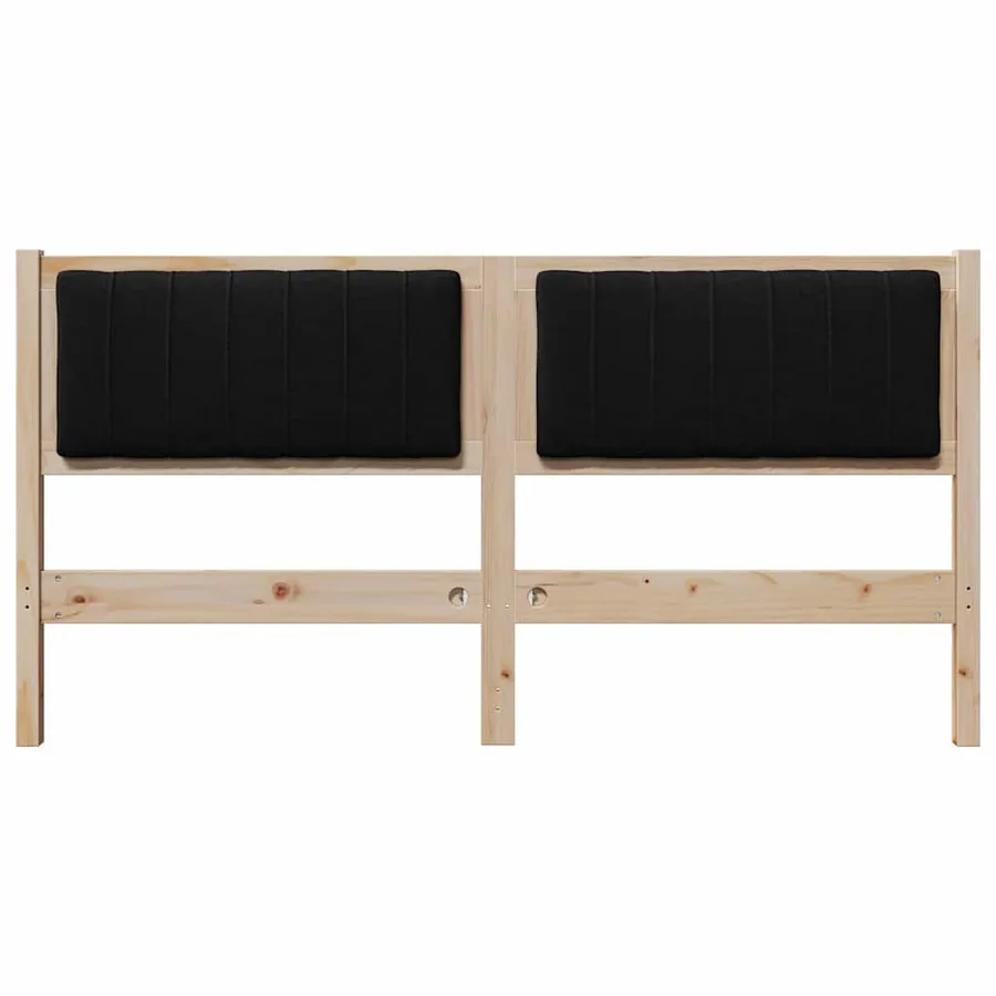 Tête de lit capitonnée Marron 150 cm Pin massif - 4