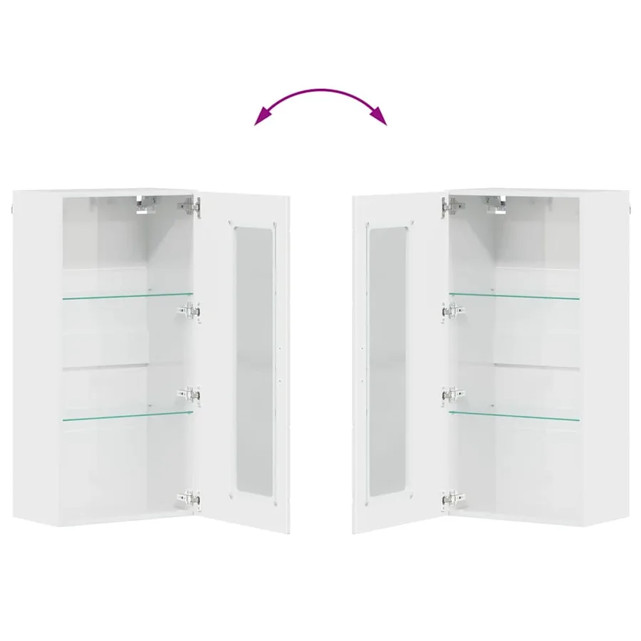 Ensemble meuble TV avec tiroir FLORIN 3 pcs Blanc brillant - 14
