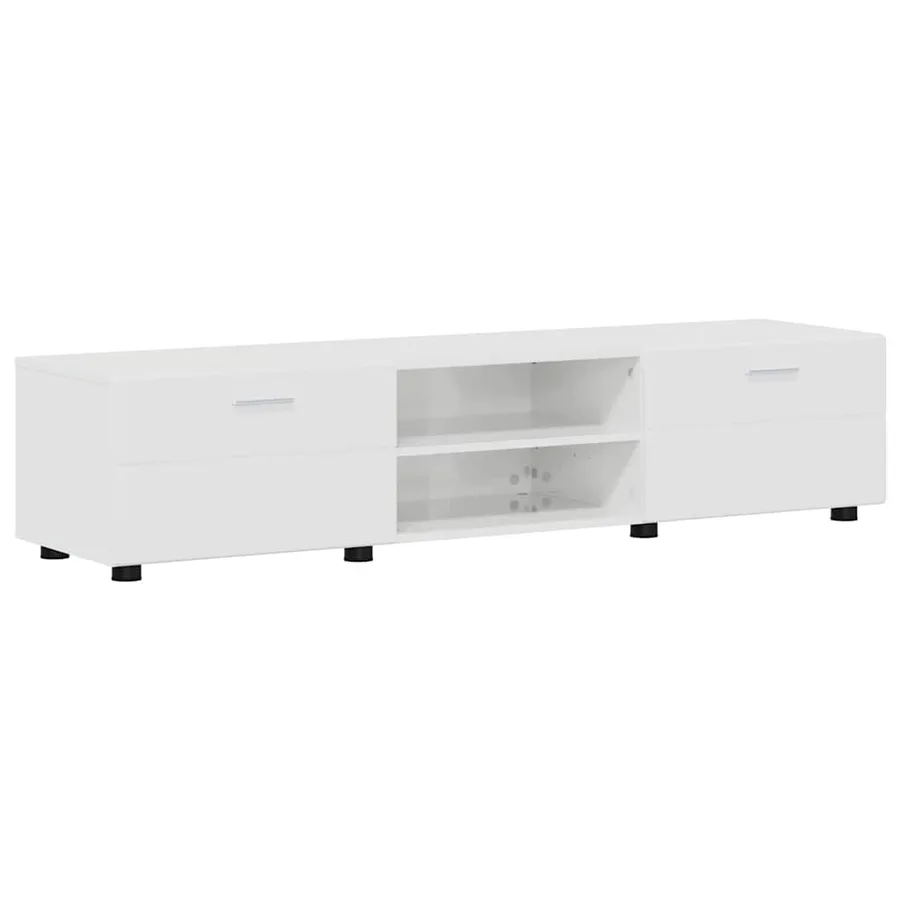 Ensemble meuble TV avec tiroir FLORIN 3 pcs Blanc brillant - 7