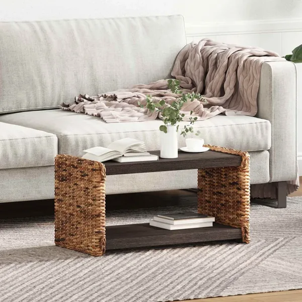 Table basse Naturel 70 x 35 x 35 cm Bois de Mahogany Massif