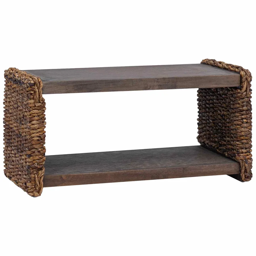 Table basse Naturel 70 x 35 x 35 cm Bois de Mahogany Massif - 2