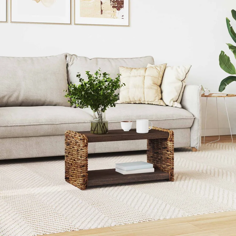 Table basse Naturel 70 x 35 x 35 cm Bois de Mahogany Massif - 3