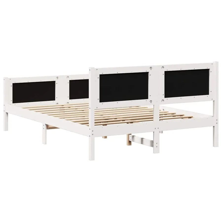 Cadre de lit Gris clair 150 x 200 cm Pin massif - 7