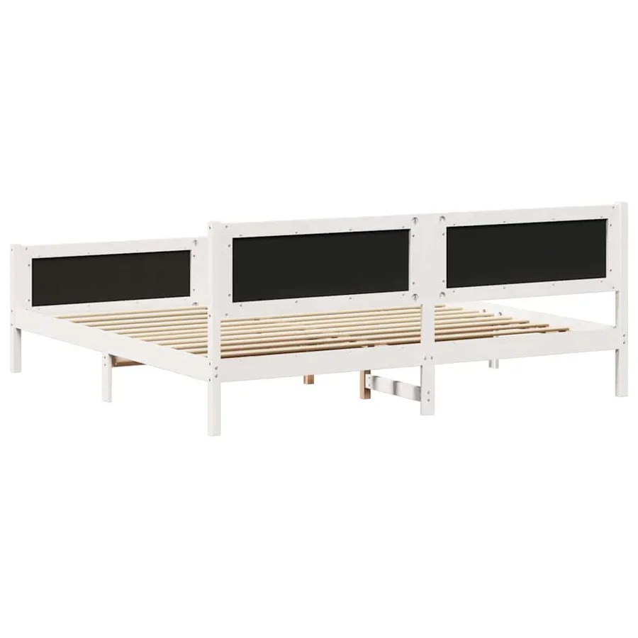 Cadre de lit Gris clair 200 x 200 cm Pin massif - 7