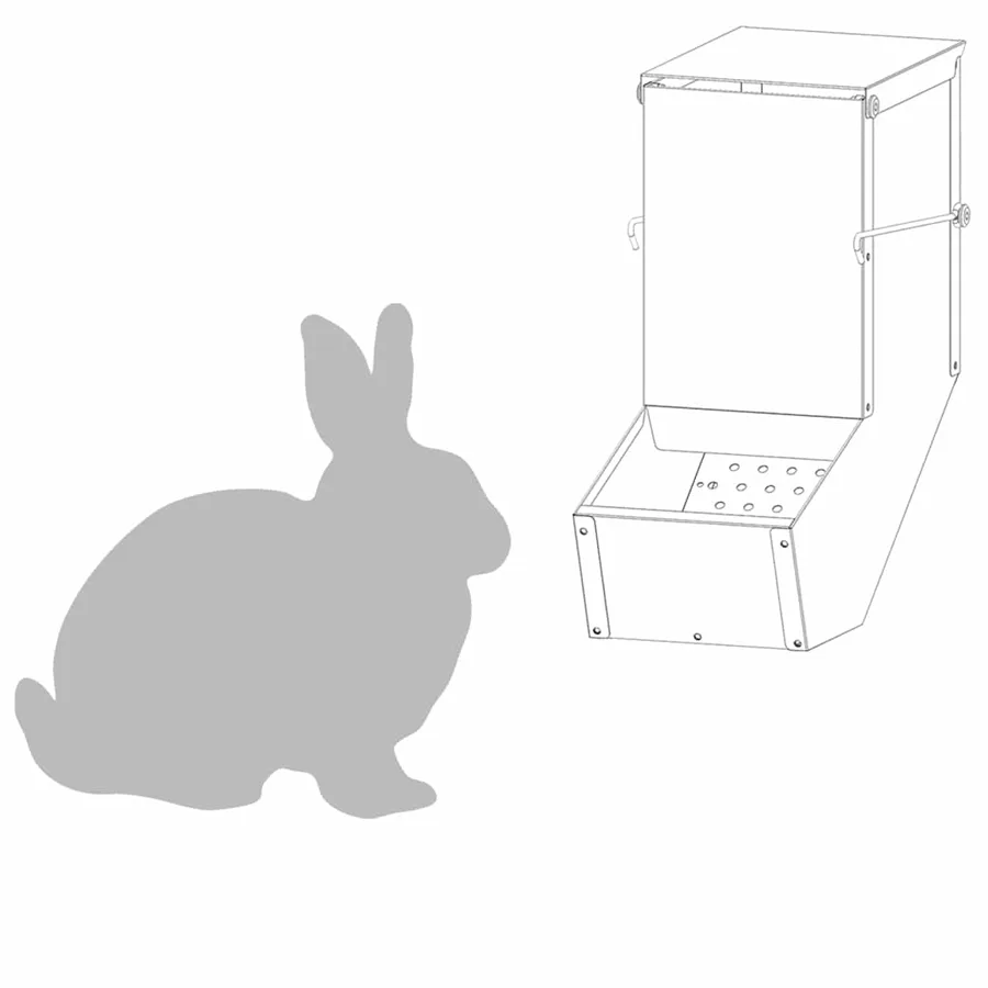 Distributeur pour lapins Argent 12,5 x 26 x 28,5 cm - 9