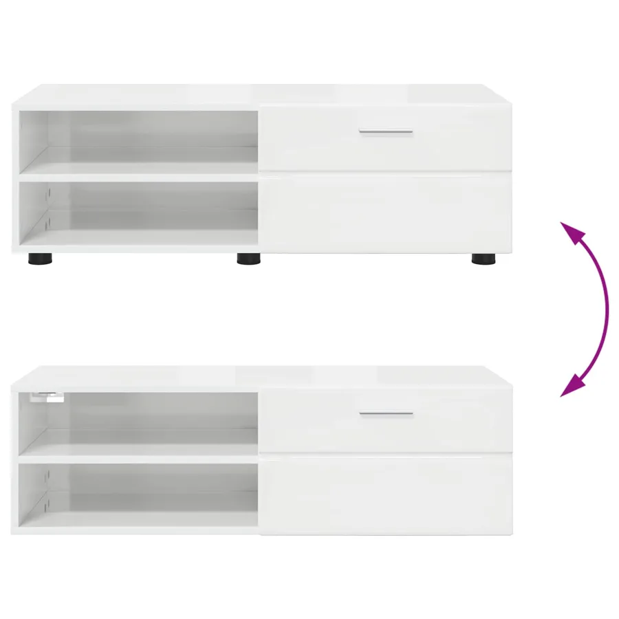 Cabinet en Bois Gris béton 100,5 x 39 x 30 cm Bois d'ingénierie - 11