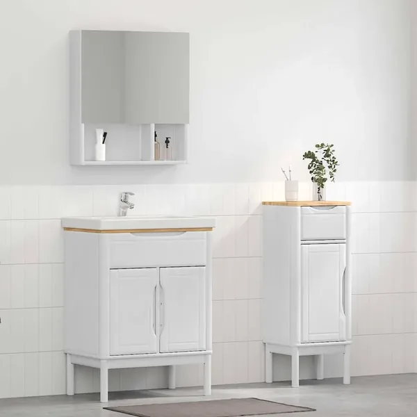 Ensemble de mobilier de salle de bain FLORO 2 pcs Blanc