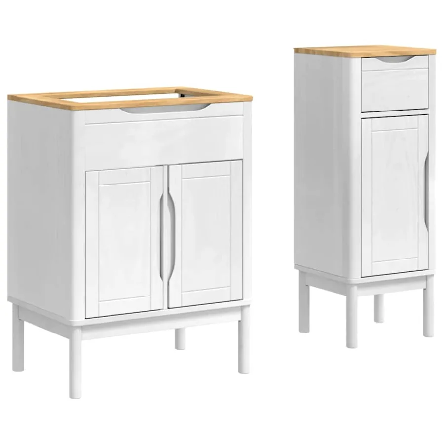 Ensemble de mobilier de salle de bain FLORO 2 pcs Blanc - 2