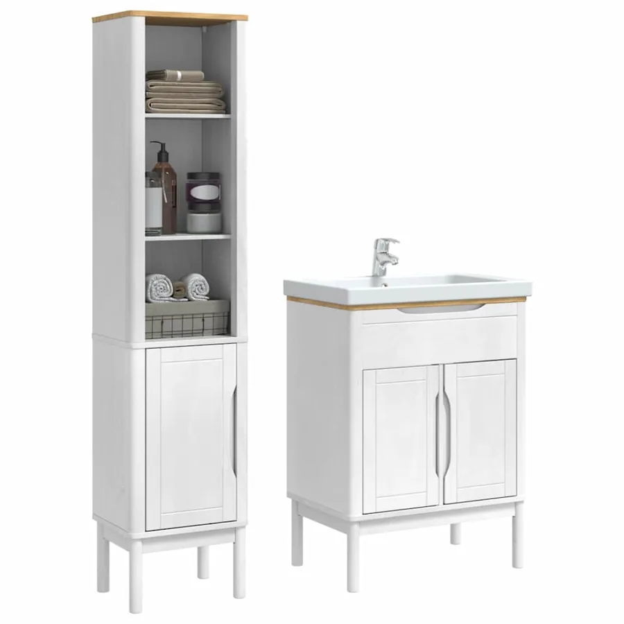 Ensemble de mobilier de salle de bain FLORO 2 pcs Blanc - 3