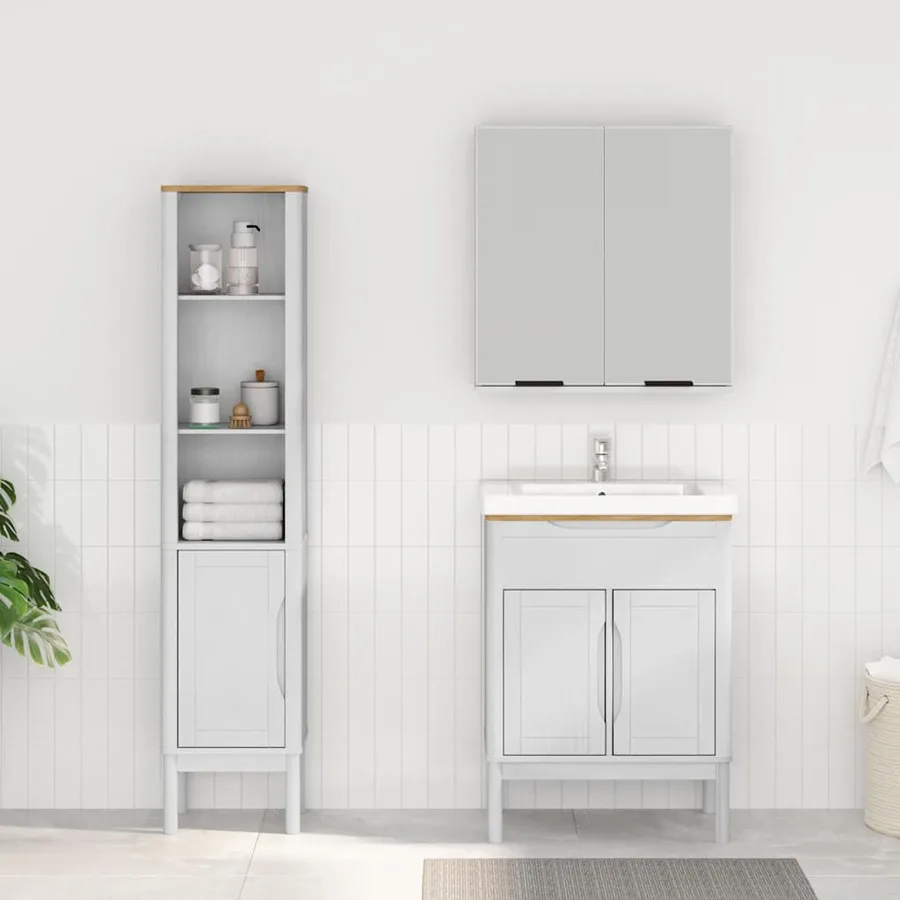 Ensemble de mobilier de salle de bain FLORO 2 pcs Blanc - 4