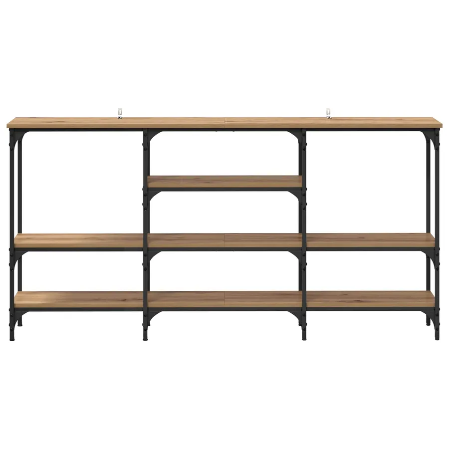 Table console chêne artisanal 160 x 29 x 80 cm - 5