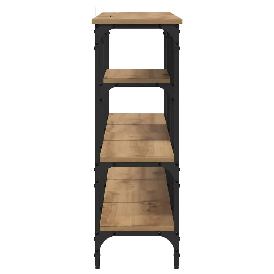 Table console chêne artisanal 160 x 29 x 80 cm - 6