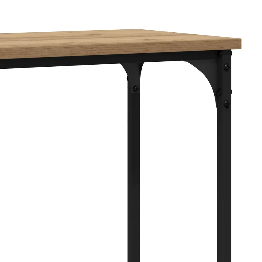 Table console chêne artisanal 160 x 29 x 80 cm - 9
