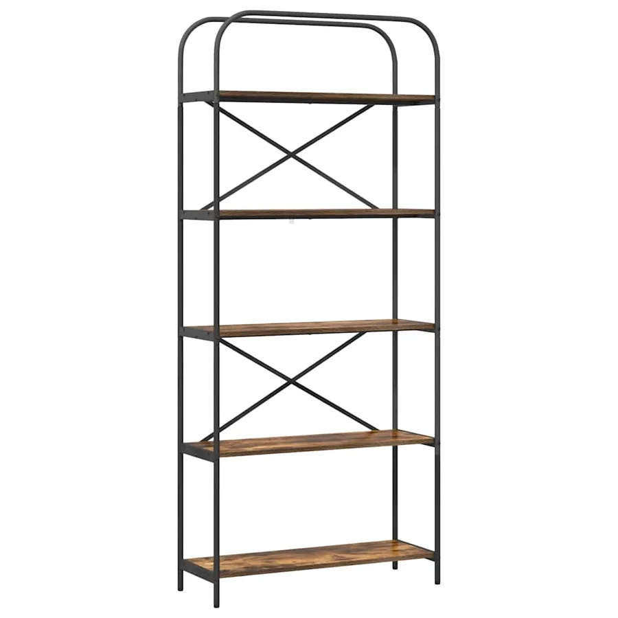 Étagère Chêne fumé 80 x 30 x 183 cm Bois d'ingénierie - 2