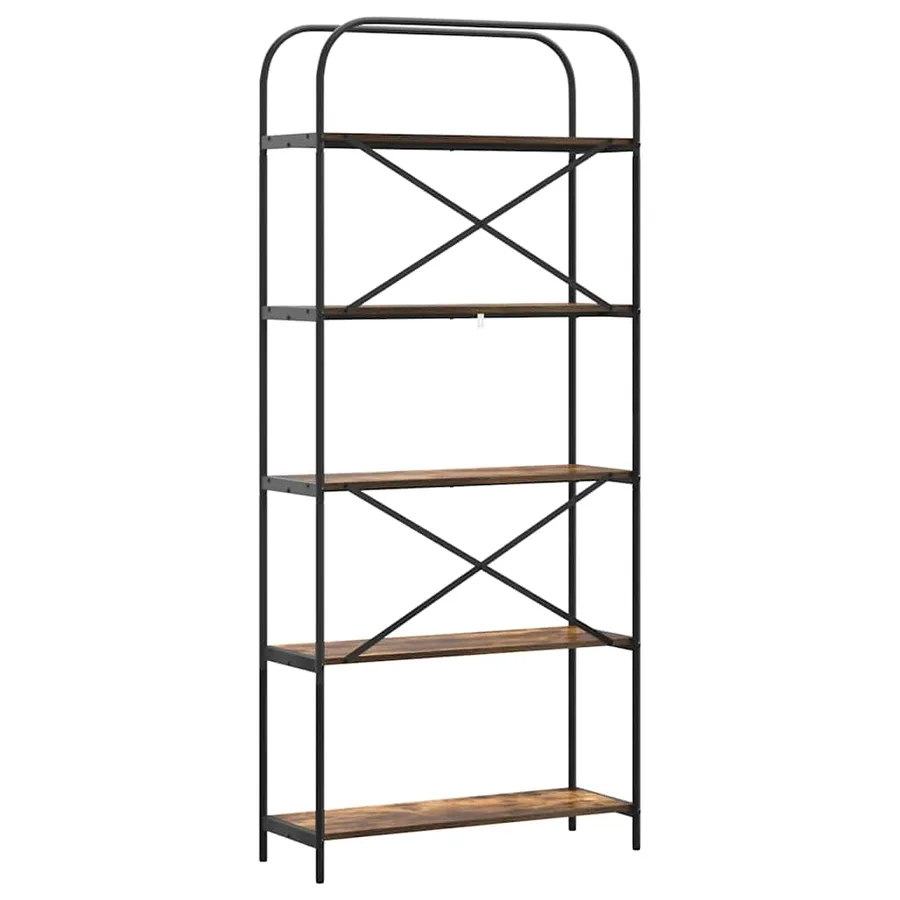 Étagère Chêne fumé 80 x 30 x 183 cm Bois d'ingénierie - 7