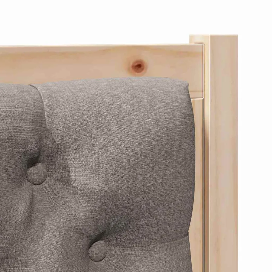 Tête de lit Autre Marron et taupe 80 cm Bois massif en pin - 7