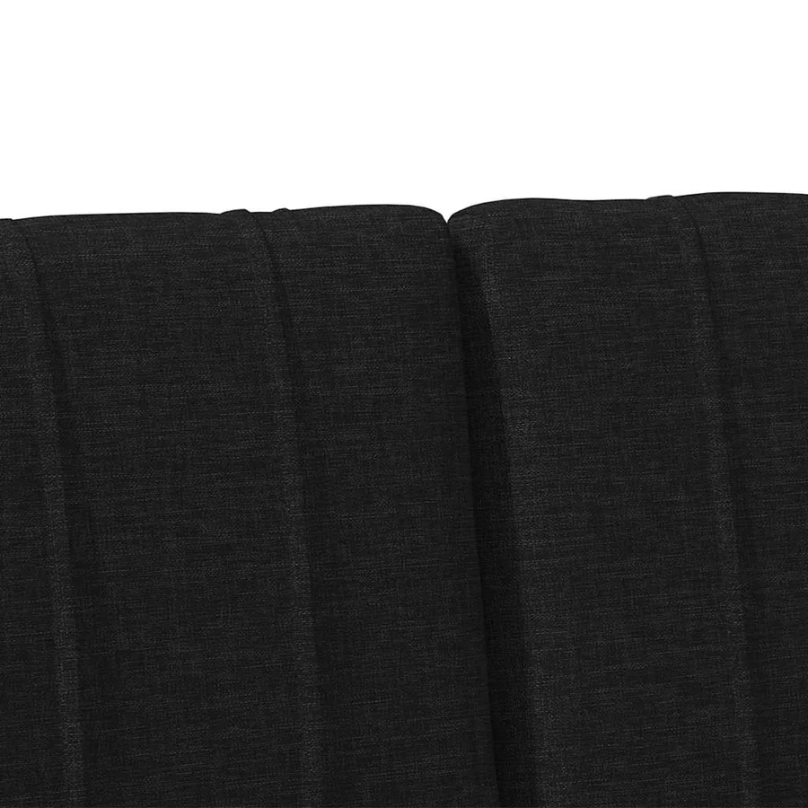 Tête de lit capitonnée Noir 135 cm Pin massif - 7