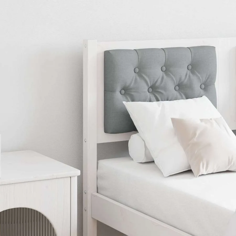 Tête de lit Autre Blanc et gris clair 120 cm Bois massif en pin