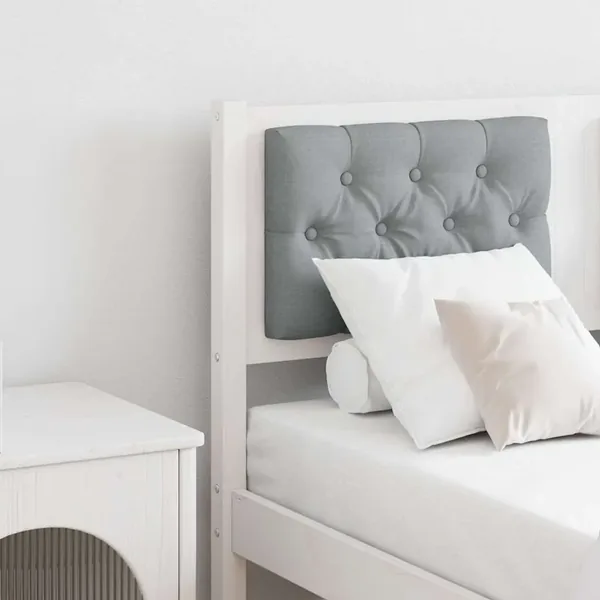 Tête de lit Autre Blanc et gris clair 120 cm Bois massif en pin