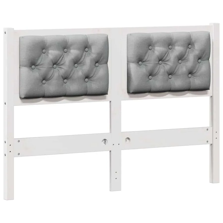 Tête de lit Autre Blanc et gris clair 120 cm Bois massif en pin - 2