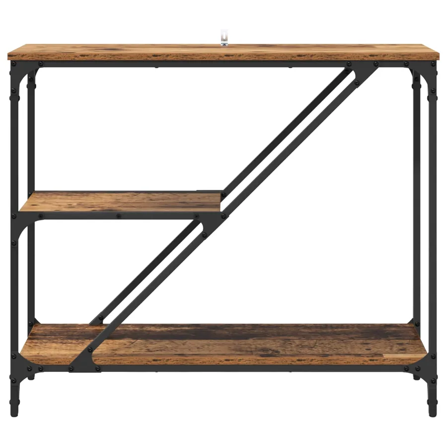 Table console Bois Ancien 88,5 x 30 x 75 cm Bois d'ingénierie - 5