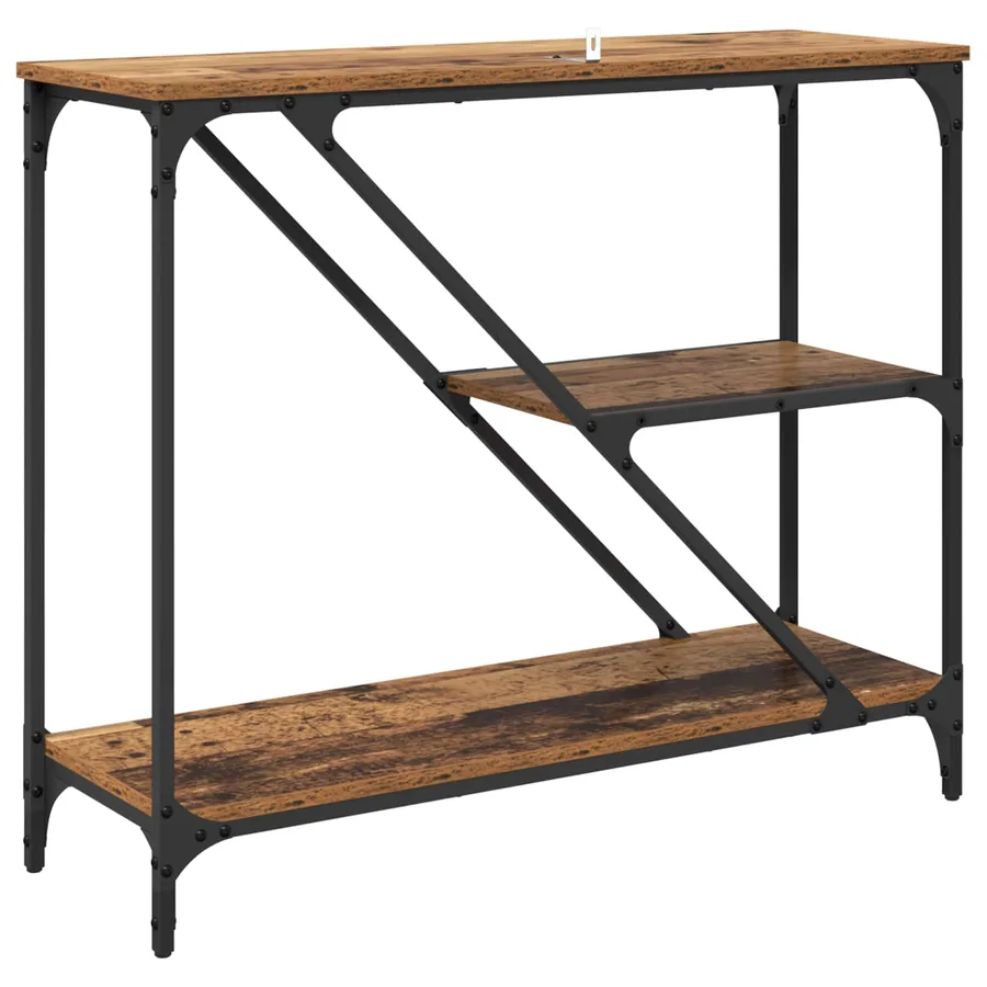 Table console Bois Ancien 88,5 x 30 x 75 cm Bois d'ingénierie - 7