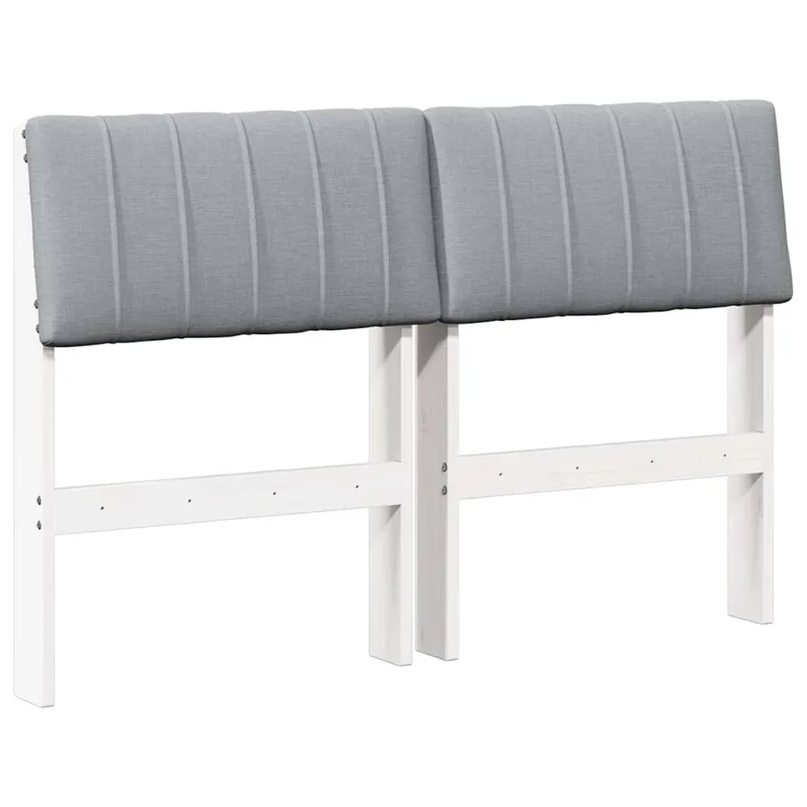 Tête de lit capitonnée Gris clair 120 cm Pin massif - 2