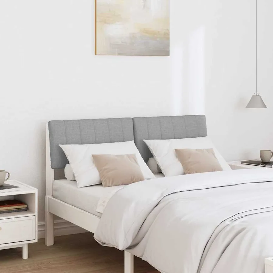 Tête de lit capitonnée Gris clair 120 cm Pin massif - 3