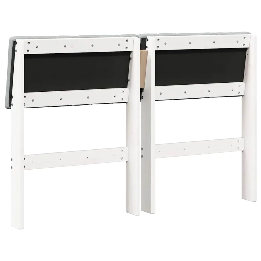 Tête de lit capitonnée Gris clair 120 cm Pin massif - 6